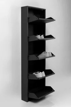 Sale KARE Design Szafka na buty stalowa czarna 5 przegródek 50x173 cm - KARE