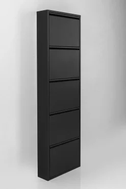 Sale KARE Design Szafka na buty stalowa czarna 5 przegródek 50x173 cm - KARE