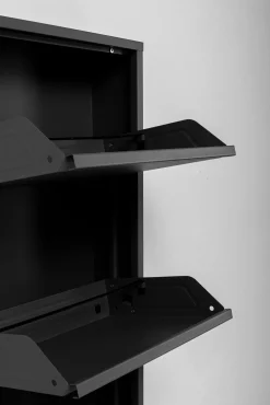 Sale KARE Design Szafka na buty stalowa czarna 5 przegródek 50x173 cm - KARE