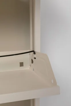 Discount KARE Design Szafka na buty stalowa kremowa 5 przegródek 50x173 cm - KARE