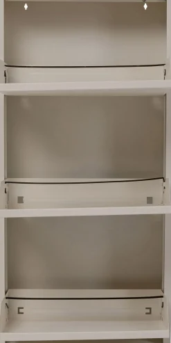 Hot KARE Design Szafka na buty stalowa kremowa 3 przegródki 50x104 cm - KARE