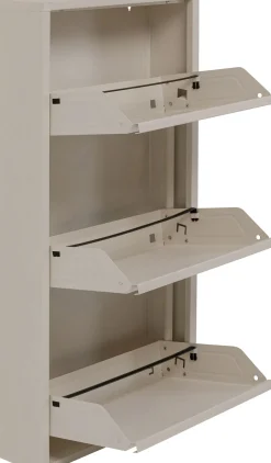 Hot KARE Design Szafka na buty stalowa kremowa 3 przegródki 50x104 cm - KARE