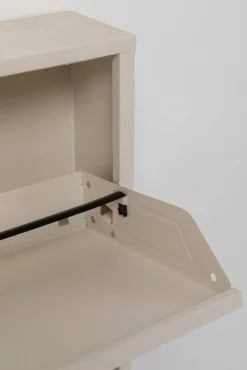 Hot KARE Design Szafka na buty stalowa kremowa 3 przegródki 50x104 cm - KARE