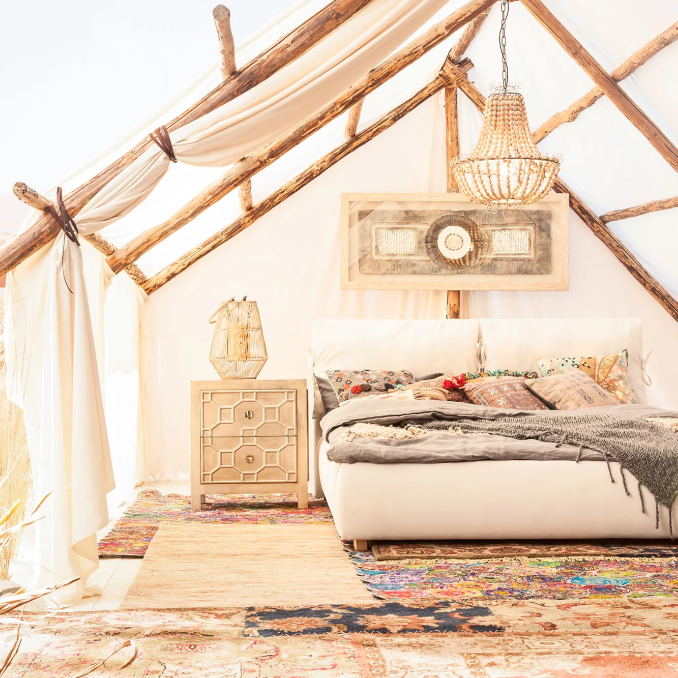 Best KARE Design Szafka nocna Alhambra 59x65 cm szampańska - KARE