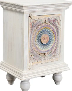 Hot KARE Design Szafka nocna 1-drzwiowa z drewna mango front kolorowy 50x70 cm - KARE