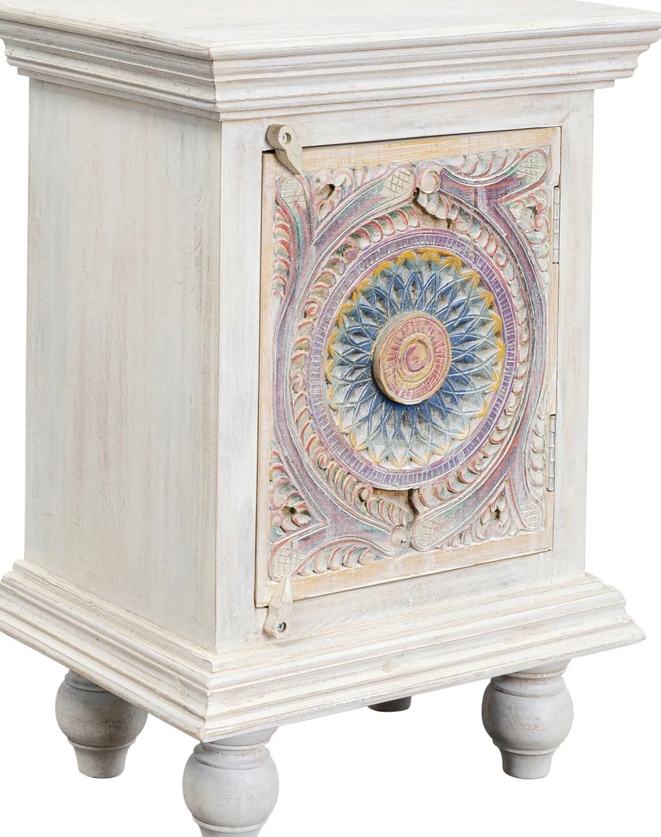 Hot KARE Design Szafka nocna 1-drzwiowa z drewna mango front kolorowy 50x70 cm - KARE