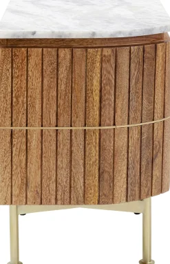 New KARE Design Szafka nocna Grace 50x55 cm drewno mango - blat marmur - KARE