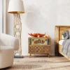 Outlet KARE Design Szafka nocna z 2 szufladami drewno mango kolorowe ornamenty 50x46 cm - KARE