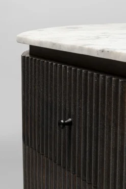 Sale KARE Design Szafka nocna z 2 szufladami drewno mango i marmur 50x55 cm - KARE