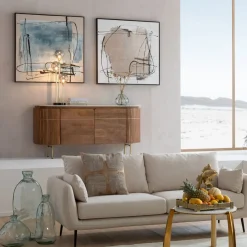 Fashion KARE Design Szafka RTV Grace 145x48 cm drewno mango - blat marmur - KARE