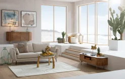 Fashion KARE Design Szafka RTV Grace 145x48 cm drewno mango - blat marmur - KARE