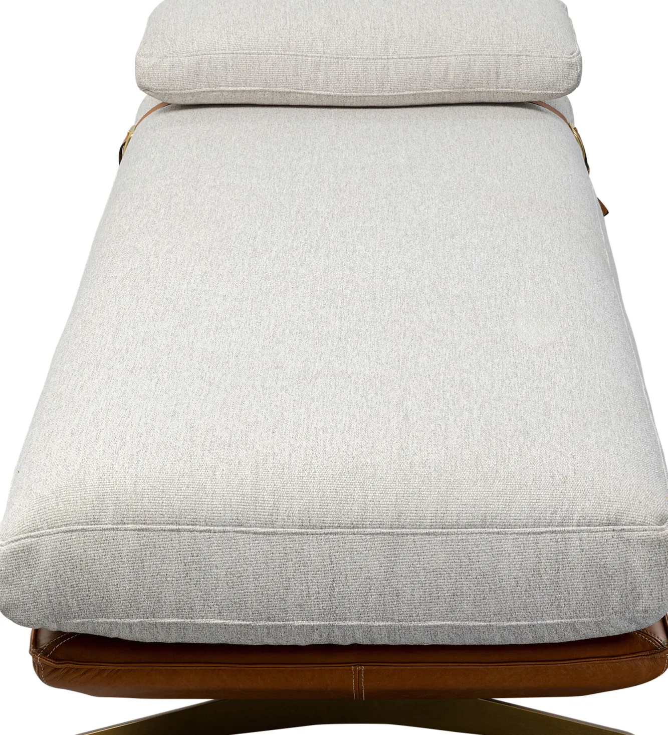 New KARE Design Szezlong - leżanka ekskluzywna skóra naturalna i len 187 cm - KARE