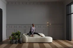 New KARE Design Szezlong do salonu beżowy tapicerowany 200x108 cm - KARE