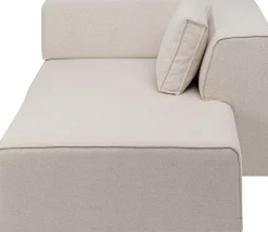 Discount KARE Design Szezlong tapicerowany moduł kremowy prawy 182x118 cm - KARE