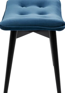 Online KARE Design Taboret - podnóżek Vicky 59x46 cm niebieskozielony - nogi czarne - KARE