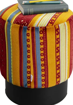 Hot KARE Design Taboret okrągły kolorowy z czarną podstawą Ø36 cm - KARE