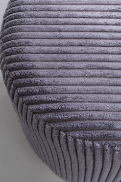 Clearance KARE Design Taboret okrągły tapicerowany szary podstawa złota Ø35x42 cm - KARE