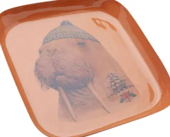 Sale KARE Design Taca brązowa ze stali motyw zwierzęcy mors 21x21 cm - KARE