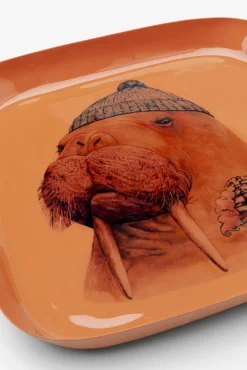 Sale KARE Design Taca brązowa ze stali motyw zwierzęcy mors 21x21 cm - KARE