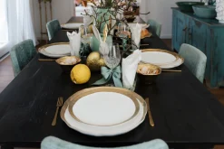 Sale KARE Design Talerz Bell ∅26 cm biało-złoty - KARE