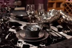 Clearance KARE Design Talerz deserowy czarny kamionkowy Ø21 cm - KARE