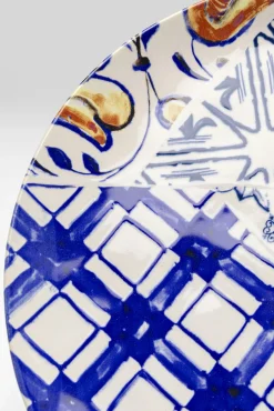 Best KARE Design Talerz deserowy Fresco Ø21 cm biało-niebieski - KARE