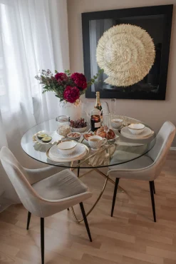 New KARE Design Talerz do serwowania Bell Ø38 cm biało-złoty - KARE