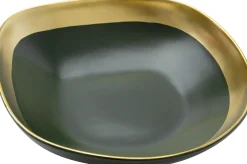 Clearance KARE Design Talerz do serwowania Vibrations 27 cm grafitowo-złoty - KARE