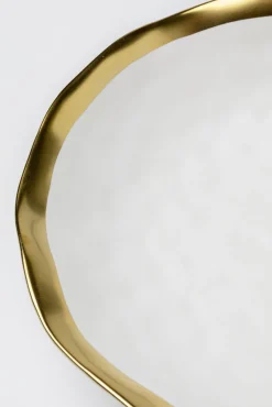 Outlet KARE Design Talerz głęboki biało-złoty ceramika Ø20 cm - KARE