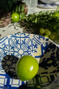 Clearance KARE Design Talerz głęboki Fresco Ø21 cm biało-niebieski - KARE