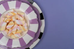 Outlet KARE Design Talerz głęboki Harlequin fioletowy Ø23cm - KARE