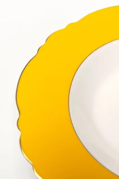 Online KARE Design Talerz głęboki Harlequin żółty Ø23cm - KARE