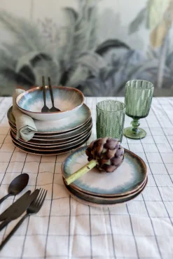 Outlet KARE Design Talerz głęboki Organic ∅20 cm biało-niebieski - KARE