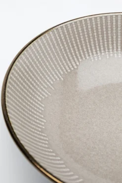 Best KARE Design Talerz głęboki z ceramiki Ø21 cm szarobeżowy - KARE