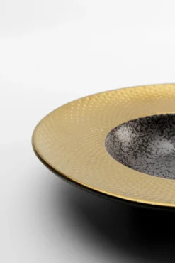 Hot KARE Design Talerz głęboki z porcelany czarno-złoty Ø22 cm - KARE