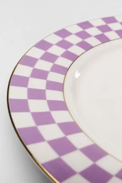 Fashion KARE Design Talerz Harlequin fioletowy Ø21cm - KARE