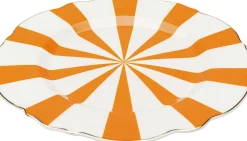 Sale KARE Design Talerz Harlequin pomarańczowy Ø22cm - KARE