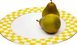 Fashion KARE Design Talerz Harlequin żółty Ø27cm - KARE