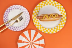 Fashion KARE Design Talerz Harlequin żółty Ø27cm - KARE