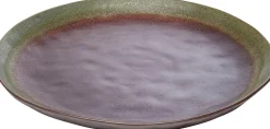Outlet KARE Design Talerz obiadowy fioletowo-zielony kamionka Ø27 cm - KARE