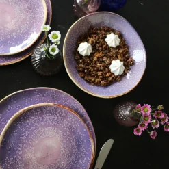 Online KARE Design Talerz obiadowy fioletowy Ø26 cm ceramika - KARE