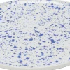 Sale KARE Design Talerz obiadowy z kamionki biały w niebieskie wzory Ø27 cm - KARE