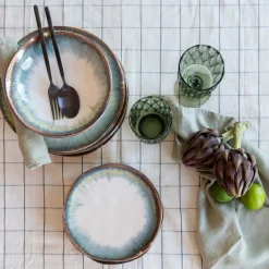 Best KARE Design Talerz Organic ∅20 cm biało-niebieski - KARE