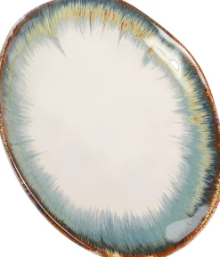 Best KARE Design Talerz Organic ∅20 cm biało-niebieski - KARE