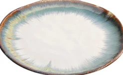 Fashion KARE Design Talerz Organic ∅26 cm biało-niebieski - KARE