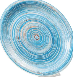 Hot KARE Design Talerz Swirl Ø27 cm niebieski - KARE