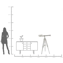 New KARE Design Teleskop dekoracyjny srebrny stal i aluminium 125 cm - KARE