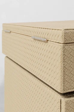 Clearance KARE Design Toaletka rozkładana z siedziskiem i kontenerkami tapicerowana 138x51 cm - KARE