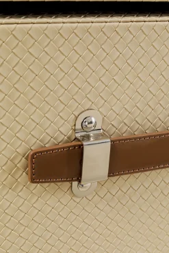 Clearance KARE Design Toaletka rozkładana z siedziskiem i kontenerkami tapicerowana 138x51 cm - KARE