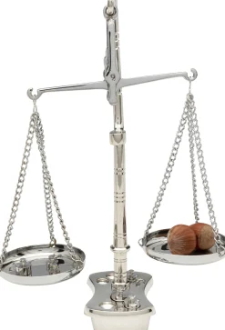 Clearance KARE Design Waga szalkowa dekoracyjna glamour mosiądz niklowany 17x23 cm - KARE